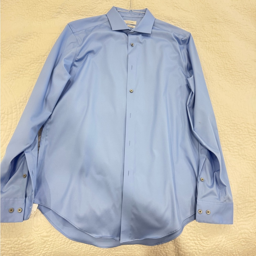 Calvin Klein Blue Dress Shirt Classic Fit